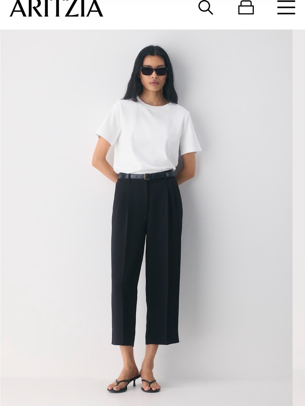 Aritzia Effortless Pant Cropped Crepette